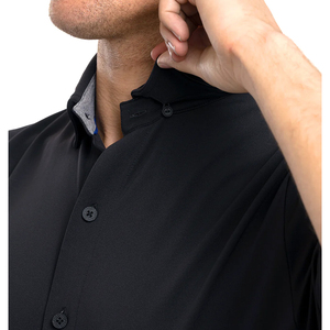 Biểu Tượng Tùy Chỉnh Màu Rắn Đồng Bằng Dệt Kim Polyester Nhanh Chóng Khô Nút Xuống Polo Áo Sơ Mi Nam - Product Image 6