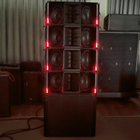 Système audio-vidéo professionnel pour extérieur, éclairage, enceinte Line Array 2 voies 2*10 pouces Neo 2000W avec éclairage LED RGB et contrôle par application
