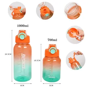 2024-Fabrik Großhandel BPA-freier Tritan aufluftbare Kinder-Wasserflasche mit Fruchtgeschmacksrichtungen Filterpods