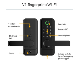 แอป Ttlock รีโมทคอนโทรล ล็อคดิจิตอลแบบสแกนลายนิ้วมือ คีย์แพด NFC รหัสผ่าน Tuya Smart Lock สำหรับโรงแรมและบ้าน - Product Image 3