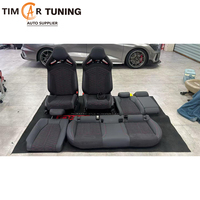 Kit de coussins de siège sport style RS GT amélioré et housses de course en cuir personnalisées de luxe pour Audi A3 A4 A5 A6 A7 2017-2024 pour transformation en RS