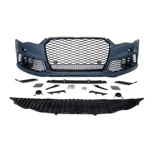 Car 2016 -2018 RS6 Style Kits de carrosserie de pare-chocs avant avec calandre noire pour Audi A6 S6 C7.5 2016 2017 2018 - Product Image 1