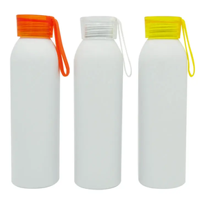 Bán buôn 500ml thể thao nhôm chai nước xách tay chai nước ngoài trời với Dây đeo Silicone - Product Image 2