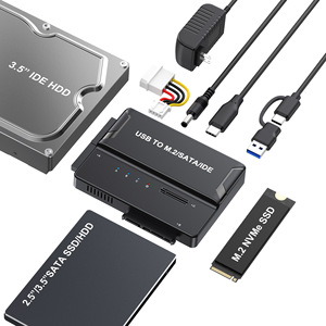 Adaptador USB a M.2 SATA IDE, caja externa para disco duro, interfaz tipo C para SSD/HDD de 2.5 y 3.5 pulgadas - Product Image 5