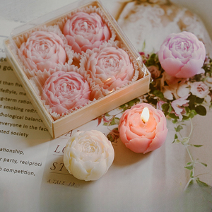Rose Scented <strong>Candles</strong> Set 4Pcs Floral Aromatherapy <strong>Candles</strong> for Home Decor Wedding Party Gift - Product Image 1