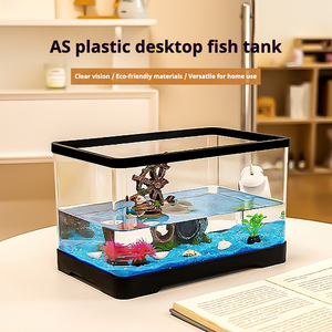Huisdier <span class=keywords><strong>Aquarium</strong></span> van helder acryl, rechthoekig, mini, ecologisch, voor visjes en schildpadden, geschikt voor woonkamer & slaapkamer - Product Image 3