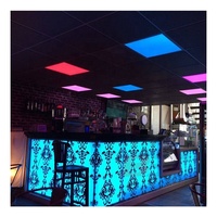Idées de comptoir de bar d'accueil pour la maison, sur mesure, magnifiques, motif floral, surface solide, design lumineux LED, meubles de bar pour la maison