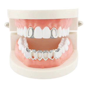Grillz dentaire unique en or en forme de cœur, bijou dentaire Hip Hop, décoration de fête, bijou de piercing unisexe tendance - Product Image 2
