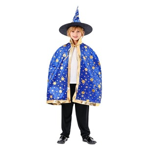 MADESHINE Conjunto de Capa y Sombrero de Bruja Estrella Roja para Halloween, Decoraciones para Fiestas Infantiles, Disfraz de Mago, Accesorios de Cosplay - Product Image 5