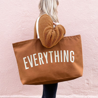 Sac fourre-tout en toile de coton coloré recyclé de grande taille uni bon marché à la mode pour le voyage