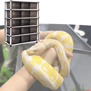 Système de support pour reptiles baignoires d'élevage <span class=keywords><strong>cage</strong></span> d'élevage de reptiles en maille pour supports de python à billes support d'élevage de serpents en métal - Product Image 2