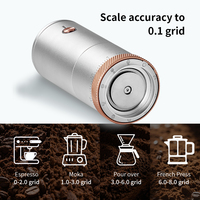 Moulin à café électrique automatique portable, mini, rechargeable, sans fil, avec 10 niveaux de réglage