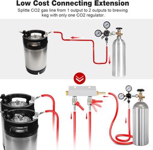 2 vie fusto Co2 Splitter 5/16 Barb raccordo Co2 <span class=keywords><strong>distributore</strong></span> <span class=keywords><strong>Gas</strong></span> birra barilotto <span class=keywords><strong>distributore</strong></span> aria <span class=keywords><strong>Gas</strong></span> collettore con valvole di ritegno integrate - Product Image 5