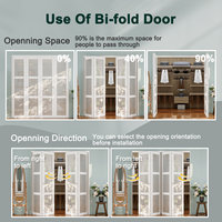 Portes Bi Pliantes Intérieures Portes de Placard Bi Pliantes en Bois Massif Blanc Portes Intérieures Bi Pliantes
