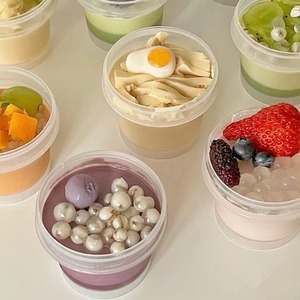 100ml 200ml 300 ml panggang es krim Yogurt jeli puding kotak kue susu toples plastik PP makanan penutup cangkir bawa pulang dengan tutup - Product Image 2