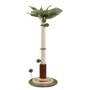 Árbol rascador para gatos personalizado con forma de cocotero, árbol rascador que ahorra espacio, tabla rascadora de sisal, poste rascador de madera maciza para gatos - Product Image 2