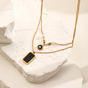 Nouveau Collier en Acier Titane Multi-Éléments 2026 pour Femme – Chaîne de Clavicule Minimaliste Polyvalente – Bijou Tendance - Product Image 1