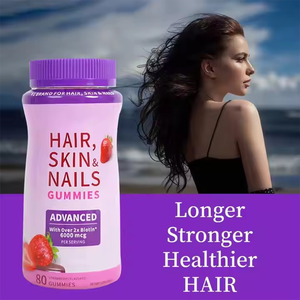 6000mcg <span class=keywords><strong>Biotin</strong></span> <span class=keywords><strong>Hair</strong></span> <span class=keywords><strong>Skin</strong></span> <span class=keywords><strong>Nails</strong></span> Gummies para adultos Suplementos de vitamina C E para un Cabello Hermoso Piel radiante Uñas saludables Candy - Product Image 4