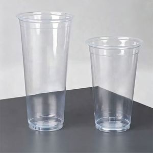 Gobelets jetables transparents en plastique PP anti-fuite de 12/16/24 oz avec logo personnalisé imprimé, diamètre 95 mm/90 mm pour café froid - Product Image 1