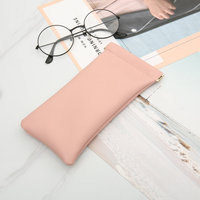 Étui à lunettes en cuir souple PU, sacs de rangement simples pour lunettes, accessoires pour lunettes, étui imperméable solide