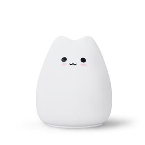 Cute Night Light Soft Silicone Baby <b>Nursery</b> <b>Lamp</b> Kitten Sensitive Tap Control Remote Control Type Cute Kitty Night Light - Product Image 6
