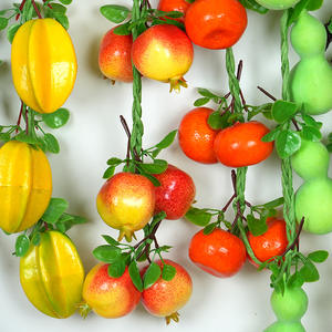 ผลไม้เทียมเหมือนจริงของตกแต่งบ้านเครื่องประดับห้องครัวอุปกรณ์ถ่ายภาพบ้านไร่ที่แขวนผลไม้เทียมช่อแอปเปิ้ล - Product Image 2