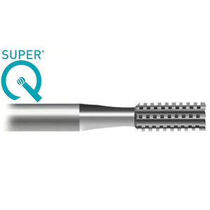 SUPER Q 34 Flat Cylinder <b>Cross</b> Cut Rotary Bur 2.35mm Shank Tool Steel 6Pcs for Jewelry Bezel Shaping Bearing Surface Refining - Product Image 1