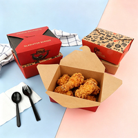 Boîte à sushi en papier kraft jetable, écologique, biodégradable, imperméable, gaufrée, emballage à emporter pour usage en restaurant