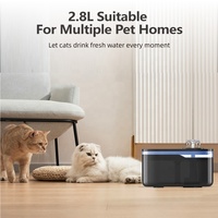 Nouvelle fontaine d'eau automatique pour chat, distributeur d'eau de 2,8 l pour chien avec filtres de remplacement pour chats et chiens