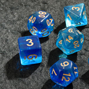 Dés numériques multi-faces 12 faces en plastique pour l'éducation précoce Aides pédagogiques Tamis Jeu de table Accessoires de jeu de société Sept pièces - Product Image 2