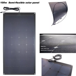 แผงโซลาร์เซลล์ประสิทธิภาพสูง 100W 150W 18V 12V สำหรับสถานีผลิตไฟฟ้า แผงโซลาร์เซลล์แบบโมโนคริสตัลไลน์ชนิดยืดหยุ่นสำหรับรถบ้าน - Product Image 4