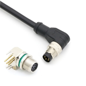 Kabel Pigtail Sudut Kanan M8 Male 3 4 5 Pole untuk Sakelar Proximitas - Product Image 1