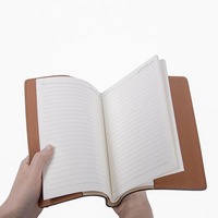 Capa superior de cuero de vaca Lychee patrón libro cubierta A5 32K película protectora portátil cuaderno cubierta para regalo encuadernación de hojas sueltas