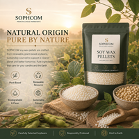 Gran Venta de cuentas de cera de soja, venta al por mayor, Gránulos de cera de soja de alto punto de fusión, Gránulos de cera de soja Natural para moldes, fabricación de velas