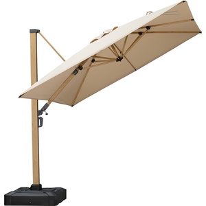 Зонт-шезлонг из полиэстера с ручным управлением, 280 грамм, на солнечной батарее, для патио/сада/отеля/кофейни/парка/двора/пляжа - Product Image 1