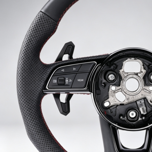 Volant personnalisé disponible pour <span class=keywords><strong>Audi</strong></span> A1 A3 A4 A5 A6 A7 A8 R8 S3 <span class=keywords><strong>S4</strong></span> S5 Q3 Q5 avec poignée sport anti-usure – Pièces de conduite - Product Image 2