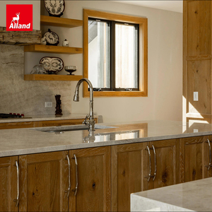 Armoire murale classique en bois rustique Alland, en chêne blanc naturel, pour <span class=keywords><strong>cuisine</strong></span> européenne, îlot de <span class=keywords><strong>cuisine</strong></span>, pour la maison - Product Image 3