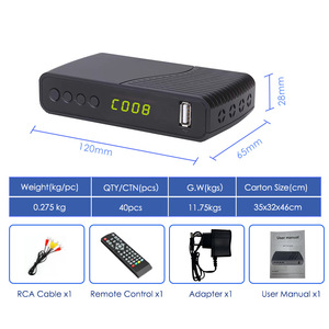 Bán Hot ISDB-T Mini kỹ thuật số TV Box FTA giải mã cho Analog HD FHD thu vệ tinh H.264 Set-Top Box - Product Image 3
