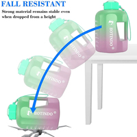 Bouteille d'eau de demi-gallon 74Oz Motivational 2.2L Dropshipping Fournisseurs chinois Bouteille d'eau de sport