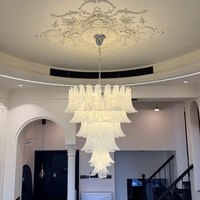 Lustre moderne en verre de Murano de luxe français, suspension fer à cheval, pour villa duplex, salon, chambre, et éclairage d'hébergement confortable