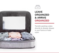 Sacs de rangement de voyage en nylon compressible respirants avec fermeture éclair, lot de 6, organisateurs de bagages pour bagages à main
