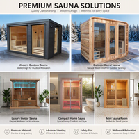 Sauna extérieur en bois pour 2 à 4 personnes, sauna extérieur personnalisé avec chauffage électrique, fabrication OEM ODM
