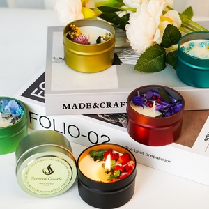 Luxury Aromatic Candles Custom Label Organic Soy Wax Smokeless Candle <b>Gift</b> <b>Box</b> Set Home Wedding Decor Rose Flower Scented Candle - Product Image 2