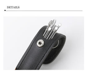 Ensemble de 6 cure-oreilles en acier inoxydable, spirales pour nettoyer les oreilles, outil de nettoyage des oreilles portable - Product Image 6