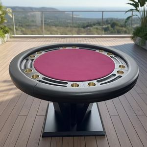 Table de poker de luxe Texas Hold'em 2026 de qualité casino avec porte-gobelets pour 8 à 10 joueurs - Product Image 5