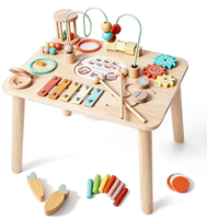 Table d'activités Montessori en bois, jouet éducatif multi-activités pour tout-petits, apprentissage précoce