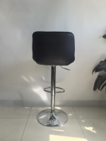 Chaise de bar en PU, pivotante, réglable en hauteur, personnalisable, style luxe léger, tabouret haut avec dossier pour usage commercial