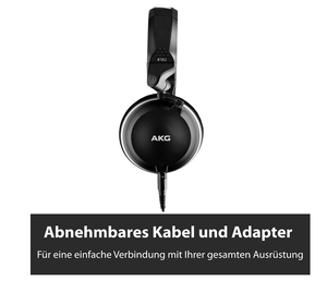หูฟังมอนิเตอร์แบบปิด <span class=keywords><strong>AKG</strong></span> <span class=keywords><strong>Pro</strong></span> Audio K182 ระดับมืออาชีพ ดีไซน์ครอบหู พร้อมแผ่นรองหูฟังแบบถอดเปลี่ยนได้ ความไวสูง ขนาด 50 มม. - Product Image 2