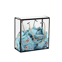 Boîte d'Emballage Bonbons et Cadeaux de Mariage en PVC PET Transparent avec Poignée, Marquage Doré, Expédition Rapide