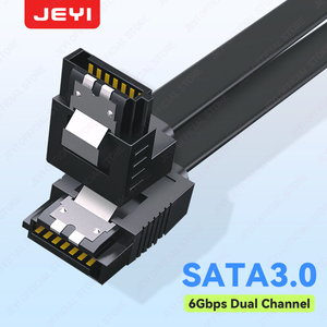 JEYI 공장의 SATA 3.0 6Gbps 데이터 케이블 이중 직선 헤드 벤드 및 HDD SSD 공장 재고를위한 직선 커넥터 - Product Image 2